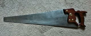 Vintage Warranted Superior Hand Saw 22 " 10 T.  P.  I.  (&)