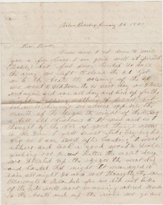 1863 Civil War Soldier Letter - Below Vicksburg - 9th Iowa Inf.  - Content
