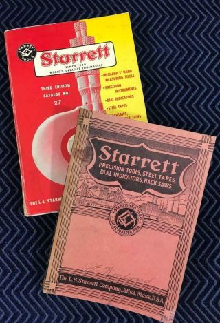 (2) Vintage Starrett Tools Catalogs 1938 & 1961