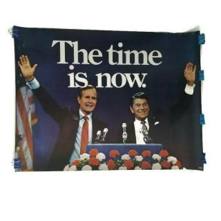 1980 Ronald Reagan Campaign Poster with George Bush 2