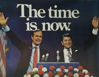 1980 Ronald Reagan Campaign Poster with George Bush 3