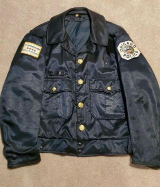 vintage Chicago Police Jacket,  baton,  hat,  handcuffs,  patches 2