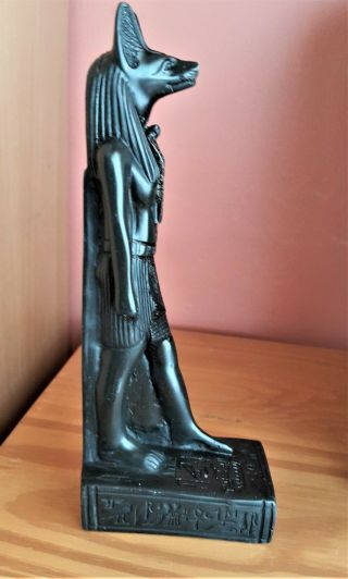 Egyptian Statue Black - Height 8 Inches - Base 3 X 2 Inches - Modern
