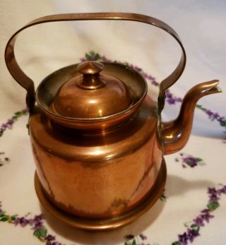 Vintage Copper Teapot Sweden 1lt A.  B.  Lundin & Lindberg Eskilstuna