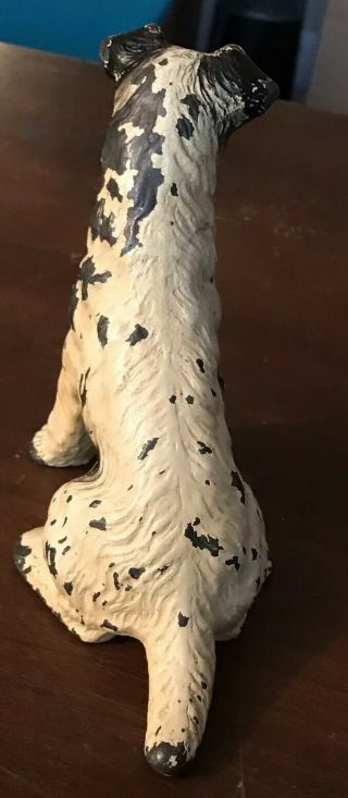 Antique Cast Iron Hubley Fox Terrier Dog Puppy Doorstop Bookend Figurine 2