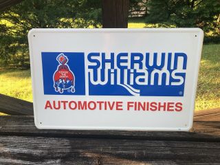 Sherwin Williams Automotive Finishes Metal Sign Scioto 24” X 15”