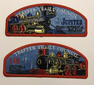 Bsa Trapper Trails Council 2019 150th Golden Spike Trains Red Csp Set 100 Made