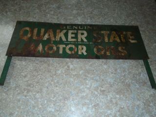 Very Vintage Quaker State Motor Oil Metal Sign