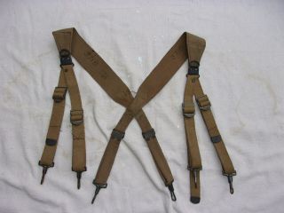 Ww2 Gi M1936 Combat Suspenders - - 1941 Date - -