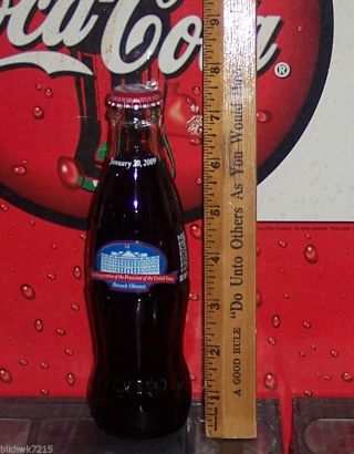 2009 Barack Obama Presidential Inauguration 8 Ounce Glass Coca Cola Bottle