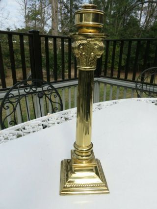 Decorative Crafts Inc Solid Brass Greek Column Candlestick Ram Heads 16 "