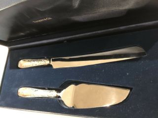 Tiffany & Co.  Sterling Silver - Wedding Cake Knife And Server W/case - Like