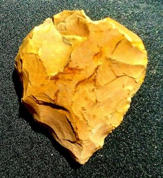 145 Gram Flint Stone Hand Axe Neanderthal Paleolithic State Of Art Tool
