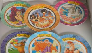 Walt Disney HERCULES Complete Set Of 6 COLLECTOR PLATES 1997 2