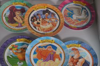 Walt Disney HERCULES Complete Set Of 6 COLLECTOR PLATES 1997 3