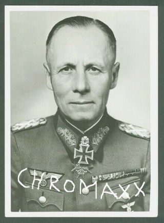 Gfm Erwin Rommel Large War - Time Press Photo By Heinrich Hoffmann 13cm X 18cm