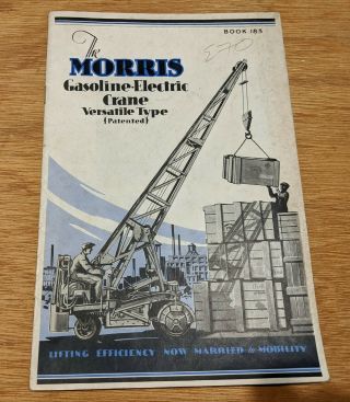 Vintage 1932 Herbert Morris Gas - Electric Crane Brochure Niagara Falls,  Canada