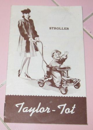 Vintage 1940s Taylor Tot Baby Stroller Brochure Baby Walker Play Car Velocipedes
