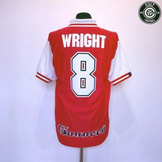 Ian Wright 8 Arsenal Vintage Nike Home Football Shirt Jersey 1996/97 (m) (l)