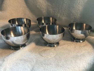 Set Of 5 Vintage Chase Usa Stainless Cocktail Shaker Water Decanter Cups