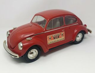 Vintage 1973 Jim Beam Whiskey Vw Volkswagen Beetle Decanter Red