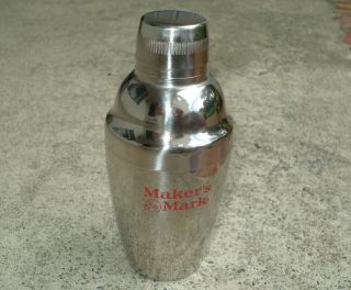 Makers Mark Bourbon Cocktail Mixed Drink Shaker Stainless Steel 6 Oz.  Bar Mini