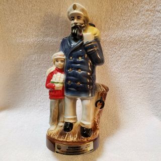 Vintage 1980 Jim Beam Captain And Mate Decanter,  Empty