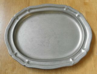 Wilton Armetale Queen Anne Charger 14 1/2 " X 11 1/2 " Platter Serving Plate