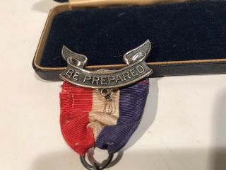 Vintage Robbins Sterling Silver Eagle Scout Badge Medal/Original Case Pin 3