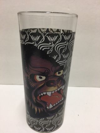 King Kong Retro Black White Floral Glassware Tumbler Drinking Glass Ape Gorilla