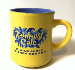 Rainforest Cafe Coffee Mug - Yellow - A Wild Place To Ship And Eat