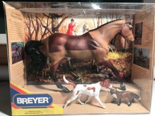 Retired Nib Breyer 3359 Traditional Size Fox Hunting Gift Set Collectible