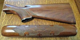 Vintage Factory Remington Model 1100 Stock And Forearm 12 Gauge Walnut Set