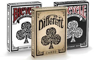 Set Of 3 Bicycle Different Playing Card Decks White,  Black & Unbranded