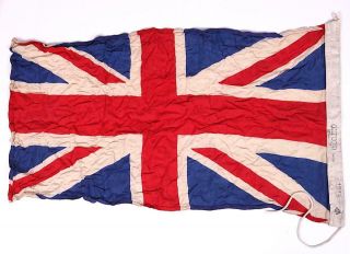 Ww1 Military British Army Union Jack 18x34 " Cotton Flag Oxford 1916 Vintage