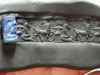 Fantastic Extremely Rare Ancient Cylinder Seal Lapis Lazulli.  7.  0 Gr.  20 Mm