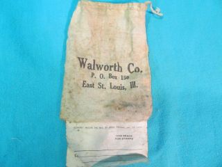 Vintage Walworth Co East St Louis Illinois Pipe Fittings Mailing Bag