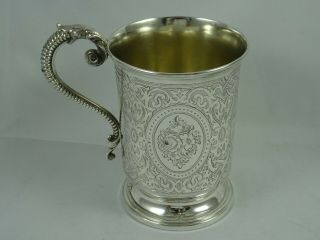 Stunning Victorian Silver Christening Mug,  1865,  160gm