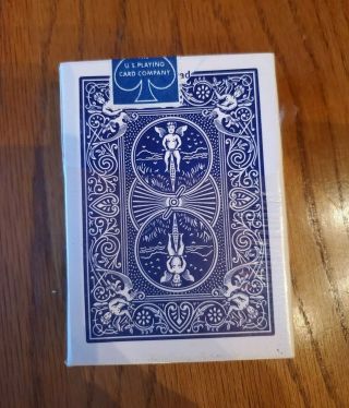 Vintage Bicycle 808 Playing Cards Rider Back Blue Rare Ohio Stamp Seal