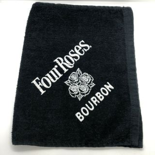 Four Roses Bourbon Bar Towel 17 " X 11 " Black & White
