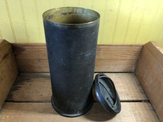 Vintage Ww2 1935 Us Military 105mm Wwii Brass Shell Trench Art Vase / Stash Box