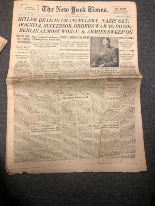 YORK TIMES NEWSPAPER MAY 2,  1945 