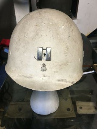 Korean War M1 Helmet Liner Capac Captain Insignia