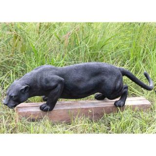 54 " W Large Wildlife Jungle Feline Black Panther Home Garden Gallery Statue Sc.