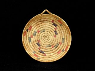Vtg Indigenous Alaskan Tribal Inuit Yupik Eskimo Shallow Sea Grass Coil Basket