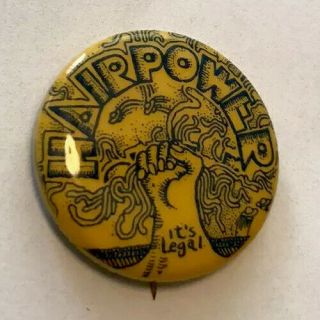 Vintage 1960s Vietnam Hippie Cause Sex Love Lsd Acid Pot Peace Pinback Button