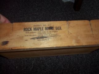 Vintage Durall Rock Maple Mitre Box 412 Tool Corp.  Yonkers Man Cave Decor