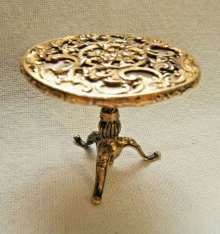 German 800 Silver Miniature Antique Table Pearl Inlay