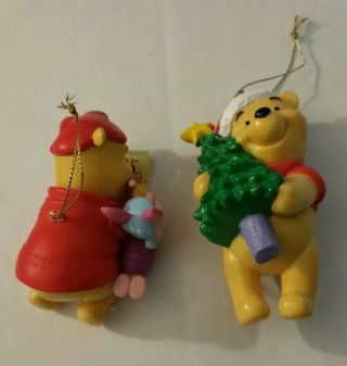 Disney Hallmark Winnie The Pooh And Piglet Dear Santa & Pooh With Tree Ornaments