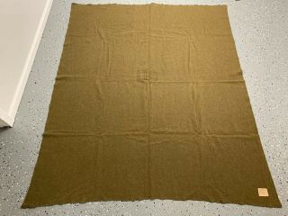 Rare VTG Dated 6 - 2 - 1945 US Army 100 Wool Blanket Peerless Woolen Mills 80 